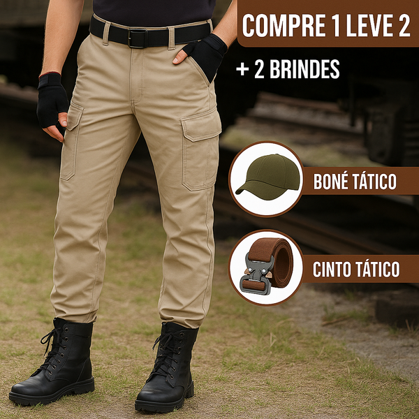[2 PELO PREÇO DE 1] Calça Tática Steel Anella + [Brindes Exclusivos]