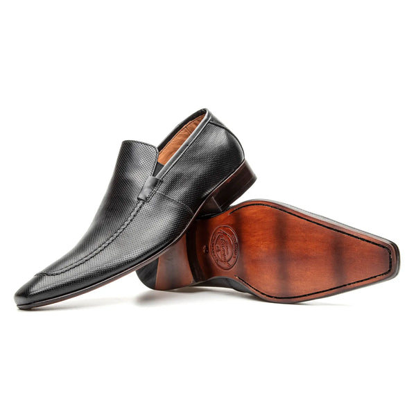 Sapato Firenze Social Loafer com Textura Preto - 354