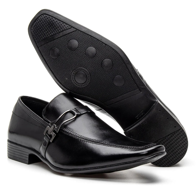 Sapato Social Vanguarda Preto com Fivela - 4603
