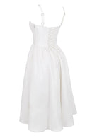 Vestido Midi Modelador Branco - Modelo Aghata