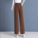 Kit 5 Calças Femininas Lavina de Cintura Alta com Botões Frontais em Poliéster e Seda Gelo